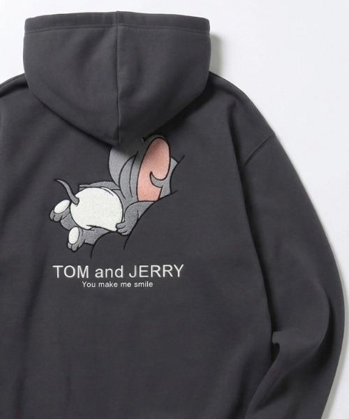 2026AW Tom and Jerry — оверсайз поло с меховой подкладкой, принт, пуловеры, парка, редизайн, мужской