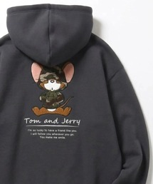 TOM&JERRY（トムアンドジェリー）の「2026AW Tom and Jerry/トムとジェリー オーバーサイズ 裏起毛 スウェット サガラ刺繍 プルオーバーパーカー レディース メンズ トレーナー（パーカー）」