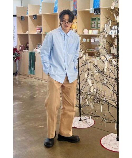 ADHOC(アドホック)の「男性ベーシックオックスフォードシャツ (SKY BLUE) (HA2LS90-41)(シャツ/ブラウス・メンズ・その他・110)」の4枚目の写真