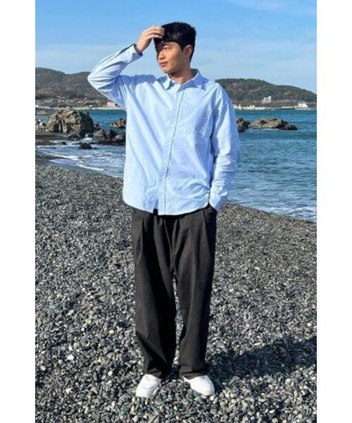 ADHOC(アドホック)の「男性ベーシックオックスフォードシャツ (SKY BLUE) (HA2LS90-41)(シャツ/ブラウス・メンズ・その他・110)」の18枚目の写真