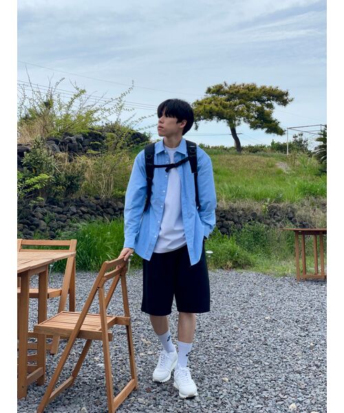 ADHOC(アドホック)の「男性ベーシックオックスフォードシャツ (SKY BLUE) (HA2LS90-41)(シャツ/ブラウス・メンズ・その他・110)」の20枚目の写真