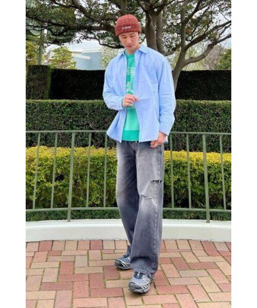 ADHOC(アドホック)の「男性ベーシックオックスフォードシャツ (SKY BLUE) (HA2LS90-41)(シャツ/ブラウス・メンズ・その他・110)」の21枚目の写真