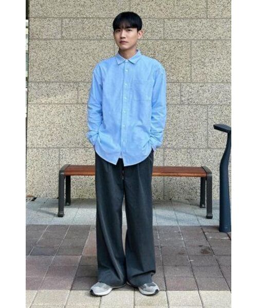 ADHOC(アドホック)の「男性ベーシックオックスフォードシャツ (SKY BLUE) (HA2LS90-41)(シャツ/ブラウス・メンズ・その他・110)」の12枚目の写真