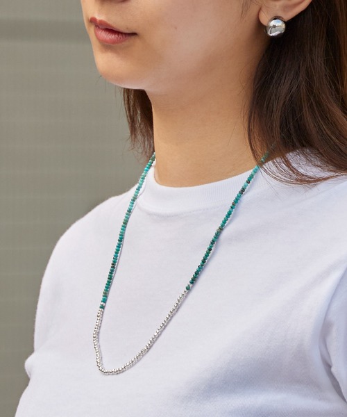 SunKu(サンク)の「SunKu/サンク Red Vintage Beads/Turquoise & Silver Peace Hook Necklace レッド ヴィンテージ ビーズ / ターコイズ シルバー ピース フック ネックレス メンズ レディース 2026年 夏 夏服(ネックレス・メンズ・レッド/ターコイズブルー・FREE)」の7枚目の写真