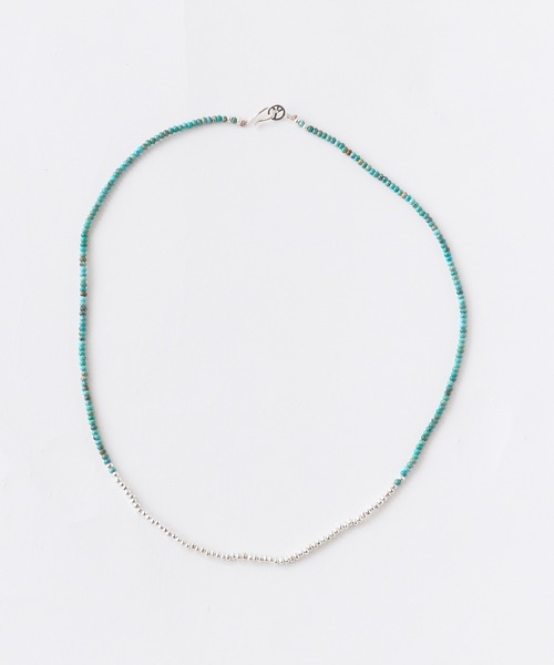 SunKu(サンク)の「SunKu/サンク Red Vintage Beads/Turquoise & Silver Peace Hook Necklace レッド ヴィンテージ ビーズ / ターコイズ シルバー ピース フック ネックレス メンズ レディース 2026年 夏 夏服(ネックレス・メンズ・レッド/ターコイズブルー・FREE)」の4枚目の写真
