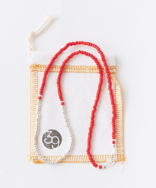 SunKu(サンク)の「SunKu/サンク Red Vintage Beads/Turquoise & Silver Peace Hook Necklace レッド ヴィンテージ ビーズ / ターコイズ シルバー ピース フック ネックレス メンズ レディース 2026年 夏 夏服(ネックレス・メンズ・レッド/ターコイズブルー・FREE)」の8枚目の写真