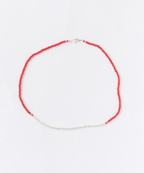 SunKu(サンク)の「SunKu/サンク Red Vintage Beads/Turquoise & Silver Peace Hook Necklace レッド ヴィンテージ ビーズ / ターコイズ シルバー ピース フック ネックレス メンズ レディース 2026年 夏 夏服(ネックレス・メンズ・レッド/ターコイズブルー・FREE)」の9枚目の写真
