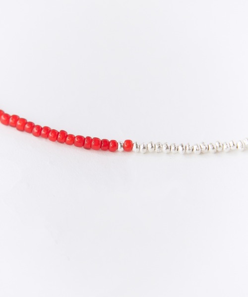 SunKu(サンク)の「SunKu/サンク Red Vintage Beads/Turquoise & Silver Peace Hook Necklace レッド ヴィンテージ ビーズ / ターコイズ シルバー ピース フック ネックレス メンズ レディース 2026年 夏 夏服(ネックレス・メンズ・レッド/ターコイズブルー・FREE)」の18枚目の写真
