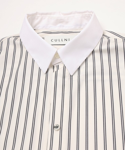 CULLNI(クルニ)の「Stripe Broad Detachable Collar Shirt(シャツ/ブラウス・メンズ・ブルー系/ベージュ系/ホワイト系/ネイビー系・2/1)」の13枚目の写真