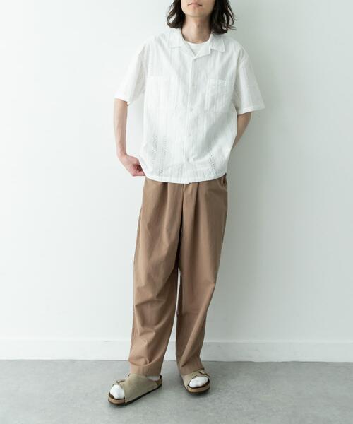 URBAN RESEARCH Sonny Label(アーバンリサーチサニーレーベル)の「レース刺繍ショートスリーブシャツ(シャツ/ブラウス・メンズ・ホワイト/ブラウン・MEDIUM/LARGE)」の17枚目の写真