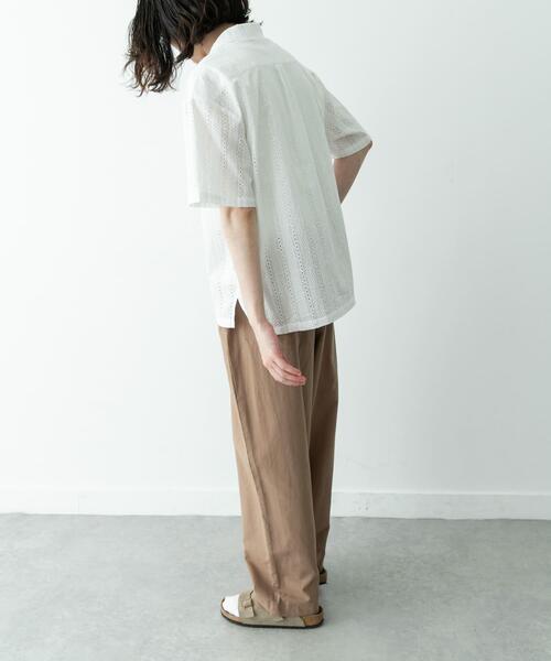 URBAN RESEARCH Sonny Label(アーバンリサーチサニーレーベル)の「レース刺繍ショートスリーブシャツ(シャツ/ブラウス・メンズ・ホワイト/ブラウン・MEDIUM/LARGE)」の18枚目の写真