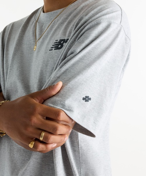 NEW BALANCE(ニューバランス)の「Numeric Small ロゴ T-Shirt(Tシャツ/カットソー・メンズ・ネイビー/ヘザーグレー・XX-LARGE/X-LARGE/LARGE/MEDIUM/SMALL)」の14枚目の写真