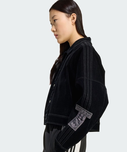 adidas(アディダス)の「アディブレイク 起毛ツイル ジャケット / アディダスオリジナルス adidas Originals(ブルゾン・レディース・ブラック・X-SMALL/X-LARGE/XX-LARGE/MEDIUM/LARGE/SMALL)」の4枚目の写真