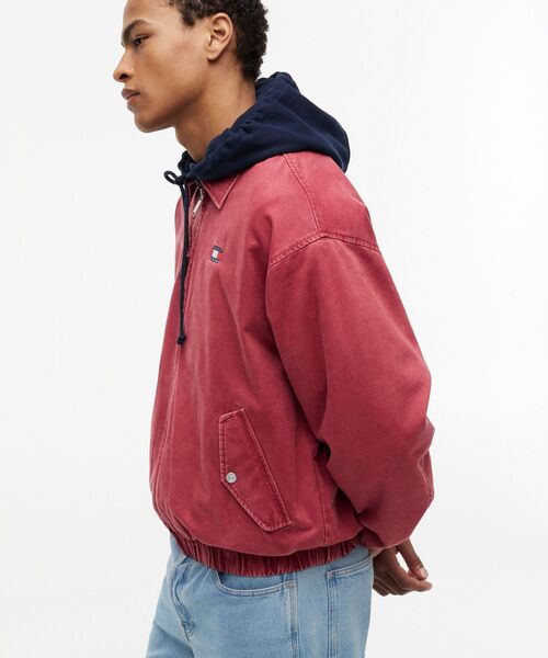 tommy jeans(トミー ジーンズ)の「ウォッシュドハリントンジャケット(ブルゾン・メンズ・レッド系6・SMALL/MEDIUM/LARGE)」の6枚目の写真