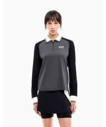 <オンライン限定>【エンポリオ アルマーニ EA7】ウィメンズ ストレッチピケ 長袖ポロシャツ Golf Pro