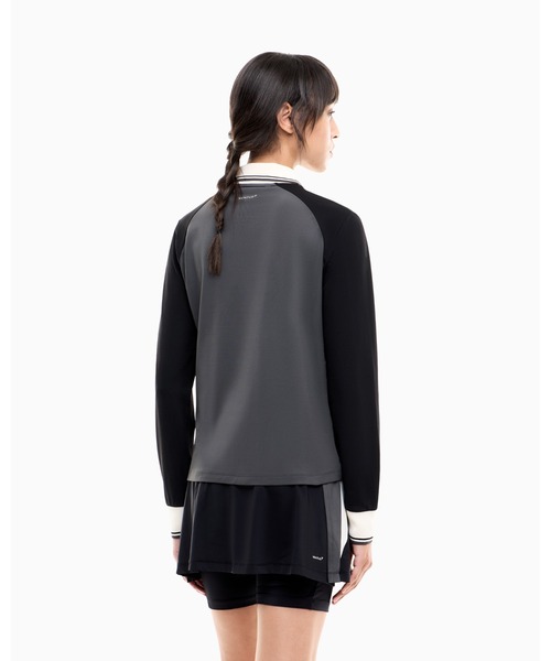 EMPORIO ARMANI EA7(エンポリオアルマーニイーエーセブン)の「<オンライン限定>【エンポリオ アルマーニ EA7】ウィメンズ ストレッチピケ 長袖ポロシャツ Golf Pro(ポロシャツ・レディース・グレー系その他・X-SMALL/SMALL/LARGE/MEDIUM)」の3枚目の写真