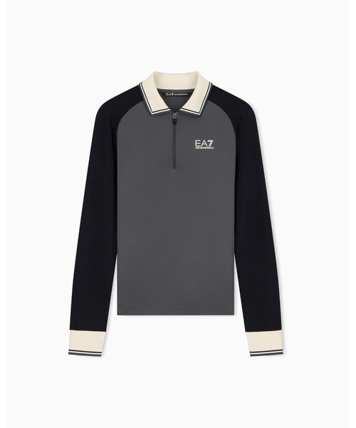 EMPORIO ARMANI EA7(エンポリオアルマーニイーエーセブン)の「<オンライン限定>【エンポリオ アルマーニ EA7】ウィメンズ ストレッチピケ 長袖ポロシャツ Golf Pro(ポロシャツ・レディース・グレー系その他・X-SMALL/SMALL/LARGE/MEDIUM)」の6枚目の写真