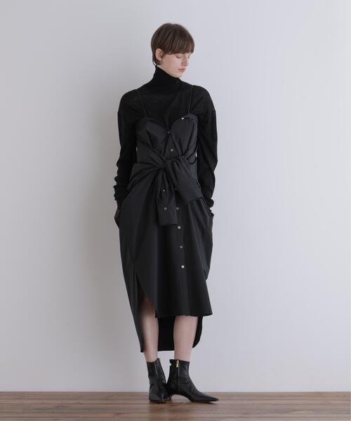 LE PHIL(ルフィル)の「◆SOLOTEXブロードシャツブラウス(シャツワンピース・レディース・ブラウン系その他3/ブラック・F)」の4枚目の写真