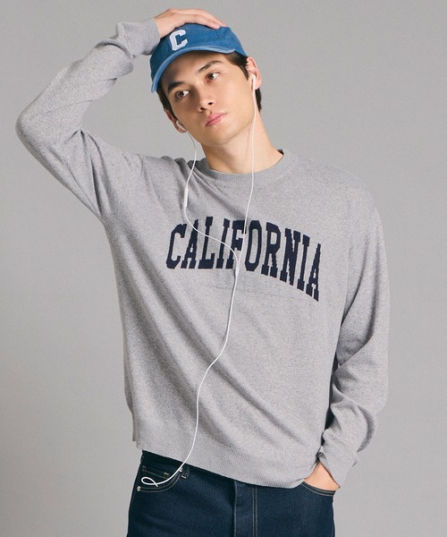 coca（coca）（コカ）の「クルーネックロゴニットトップス（ニット/セーター・メンズ・ブラック/ライトグレー・L/M/XL）」の2枚目の写真