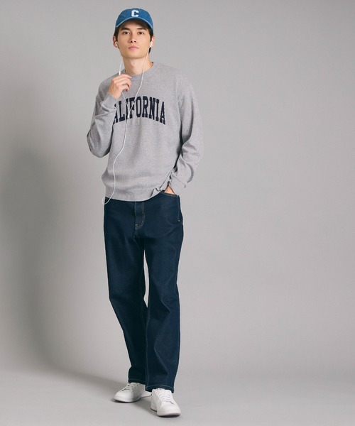 coca（coca）（コカ）の「クルーネックロゴニットトップス（ニット/セーター・メンズ・ブラック/ライトグレー・L/M/XL）」の9枚目の写真
