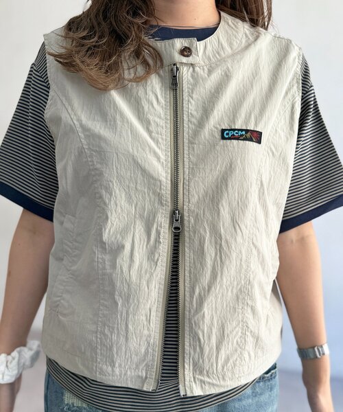 CPCM(シーピーシーエム)の「【2点セット】ナイロンコットンベストセットアップ(セットアップ・レディース・グレー/ブラウン/ブラック・FREE)」の4枚目の写真
