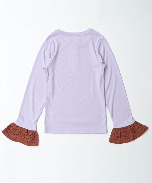 MARKEY'S(マーキーズ)の「フリルポイントカットソー/おとな(Tシャツ/カットソー・レディース・ラベンダー/ブラック/オフホワイト・160)」の4枚目の写真
