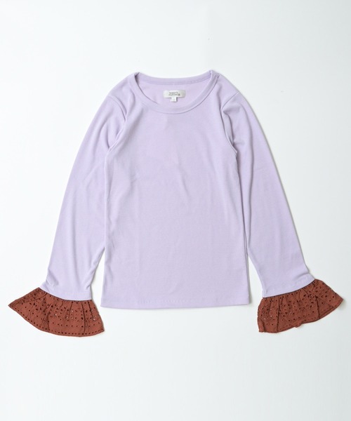 MARKEY'S(マーキーズ)の「フリルポイントカットソー/おとな(Tシャツ/カットソー・レディース・ラベンダー/ブラック/オフホワイト・160)」の7枚目の写真
