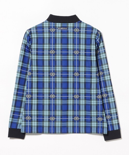 BEAMS GOLF（ビームスゴルフ）の「PURPLE LABEL / エンブレムチェック モックネック ロングスリーブ シャツ（吸水速乾）（Tシャツ/カットソー・レディース・その他/ブルー・MEDIUM/LARGE）」の19枚目の写真