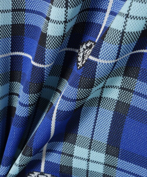 BEAMS GOLF（ビームスゴルフ）の「PURPLE LABEL / エンブレムチェック モックネック ロングスリーブ シャツ（吸水速乾）（Tシャツ/カットソー・レディース・その他/ブルー・MEDIUM/LARGE）」の21枚目の写真