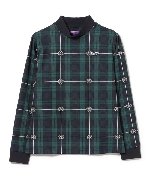 BEAMS GOLF（ビームスゴルフ）の「PURPLE LABEL / エンブレムチェック モックネック ロングスリーブ シャツ（吸水速乾）（Tシャツ/カットソー・レディース・その他/ブルー・MEDIUM/LARGE）」の22枚目の写真