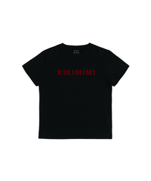 クロップキキミミフォントTシャツ(ブラック)