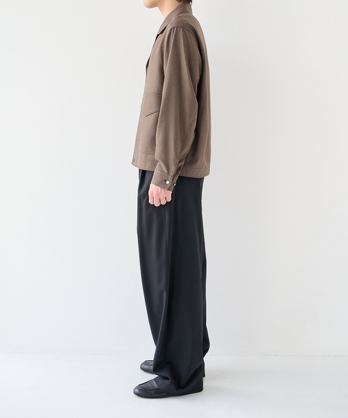 STUDIOUS(ステュディオス)の「【STUDIOUS】Woolycupra WorkJacket(ブルゾン・メンズ・ブラウン/ブラック・1/2)」の5枚目の写真