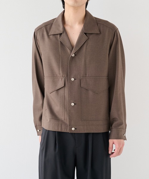 STUDIOUS(ステュディオス)の「【STUDIOUS】Woolycupra WorkJacket(ブルゾン・メンズ・ブラウン/ブラック・1/2)」の3枚目の写真