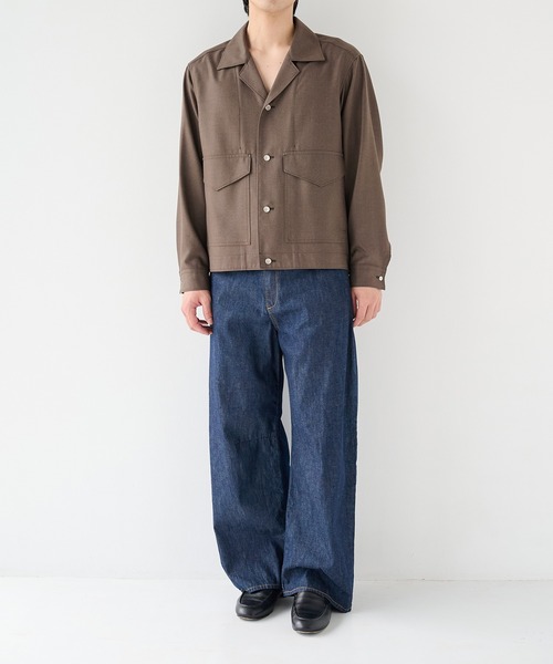 STUDIOUS(ステュディオス)の「【STUDIOUS】Woolycupra WorkJacket(ブルゾン・メンズ・ブラウン/ブラック・1/2)」の7枚目の写真