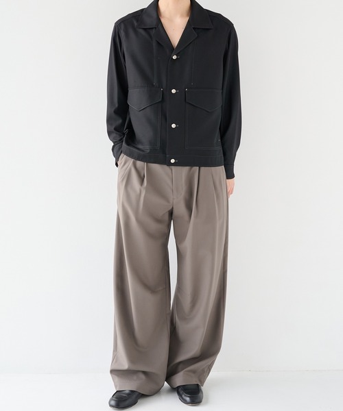 STUDIOUS(ステュディオス)の「【STUDIOUS】Woolycupra WorkJacket(ブルゾン・メンズ・ブラウン/ブラック・1/2)」の11枚目の写真