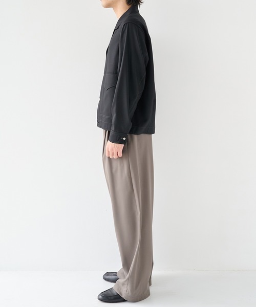 STUDIOUS(ステュディオス)の「【STUDIOUS】Woolycupra WorkJacket(ブルゾン・メンズ・ブラウン/ブラック・1/2)」の12枚目の写真