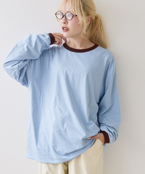 CIAOPANIC TYPY(チャオパニックティピー)の「ダブルフェイスリバーシブルロンTEE(Tシャツ/カットソー・メンズ・ネイビー/カーキ/ブラウン・LARGE/MEDIUM)」の1枚目の写真