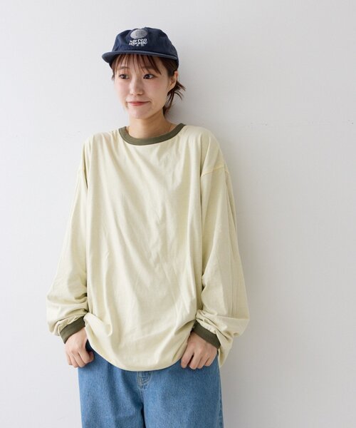 CIAOPANIC TYPY(チャオパニックティピー)の「ダブルフェイスリバーシブルロンTEE(Tシャツ/カットソー・メンズ・ネイビー/カーキ/ブラウン・LARGE/MEDIUM)」の2枚目の写真