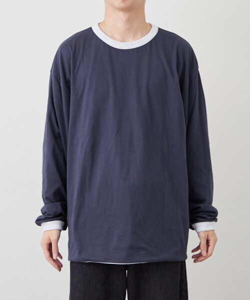 CIAOPANIC TYPY(チャオパニックティピー)の「ダブルフェイスリバーシブルロンTEE(Tシャツ/カットソー・メンズ・ネイビー/カーキ/ブラウン・LARGE/MEDIUM)」の13枚目の写真