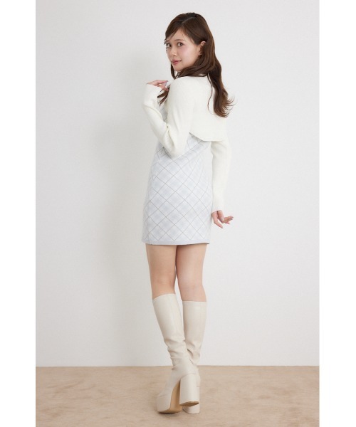 rienda(リエンダ)の「【AW先行アイテム】ハイネックニットセットジャガードミニワンピース 秋服 冬服(ワンピース・レディース・ブラウン/ブラック/ホワイト・FREE)」の13枚目の写真