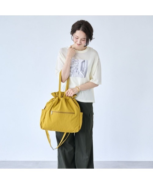 Belle Maison(ベルメゾン)の「ポケッタブル!3WAYバッグ(トートバッグ・レディース・ブルーグレー/チャコール/マスタード/アイボリー・-)」の18枚目の写真