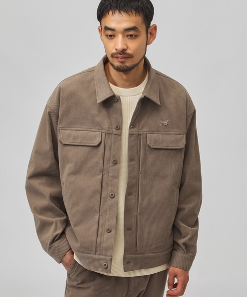 NEW BALANCE(ニューバランス)の「【別注】ニューバランス New Balance コーデュロイユーティリティージャケット 限定コラボ(ブルゾン・メンズ・ベージュ/ブラック・S/M/L/LL)」の2枚目の写真