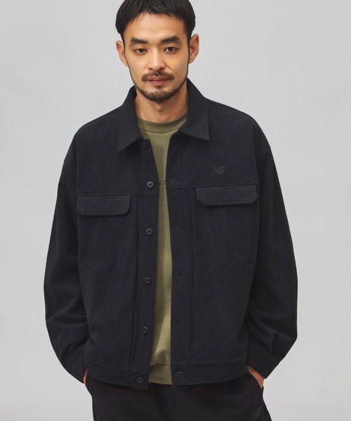 NEW BALANCE(ニューバランス)の「【別注】ニューバランス New Balance コーデュロイユーティリティージャケット 限定コラボ(ブルゾン・メンズ・ベージュ/ブラック・S/M/L/LL)」の1枚目の写真