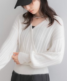 『一部WEB限定カラー』ランダムリブカシュクールニット