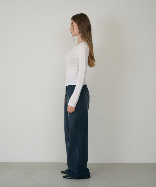 DEHEVE（デヘヴェ）の「Soft Layer Slim Long Sleeve [Ivory]（Tシャツ/カットソー・レディース・アイボリー・OS）」の5枚目の写真