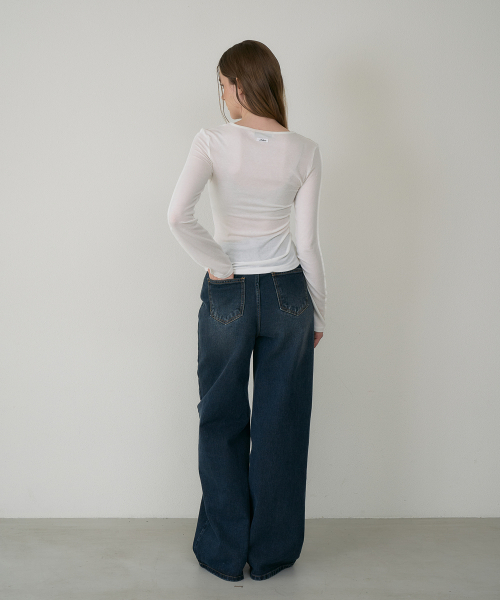 DEHEVE（デヘヴェ）の「Soft Layer Slim Long Sleeve [Ivory]（Tシャツ/カットソー・レディース・アイボリー・OS）」の8枚目の写真