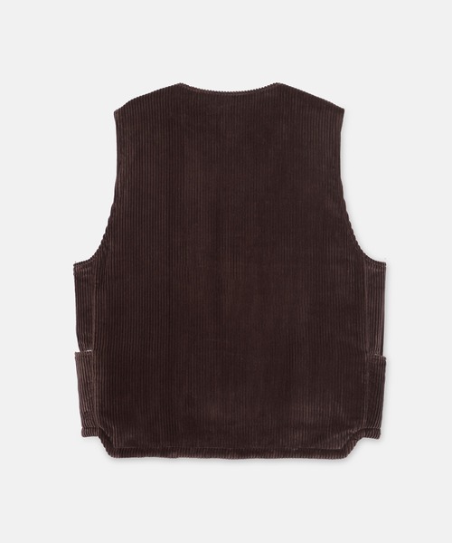SEAGREEN(シーグリーン)の「SEAGREEN(シーグリーン) WIDE WALE CORDUROY HUNTING VEST ワイドウェールコーデュロイハンティングベスト(ベスト・メンズ・ライトグレー/ブラウン・3/2/4)」の5枚目の写真