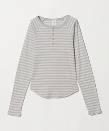 【別注】＜Healthknit＞ボーダー ヘンリーネック プルオーバー
