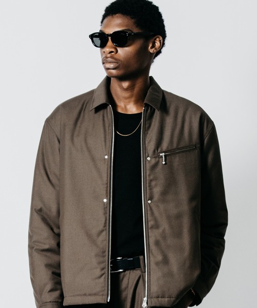 CRIMIE（クライミー）の「STUDDED ZIP TAILORED SUITING HARRINGTON JACKET（ブルゾン・メンズ・ブラック/ブラウン・XXL/XL/L/M/S）」の2枚目の写真