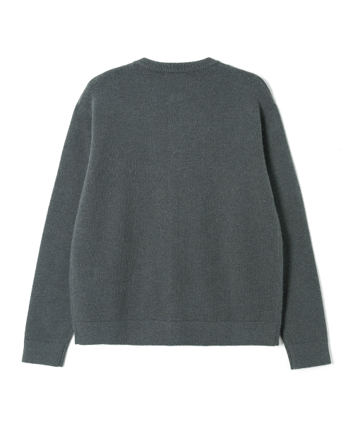 ADHOC（アドホック）の「メンズ ベーシック ラウンド カーディガン (DK-KHAKI) (HC9GD01)（カーディガン/ボレロ・メンズ・その他・100/95/105）」の2枚目の写真